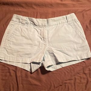 J Crew chino women’s shorts. Size 6 in baby blue color.